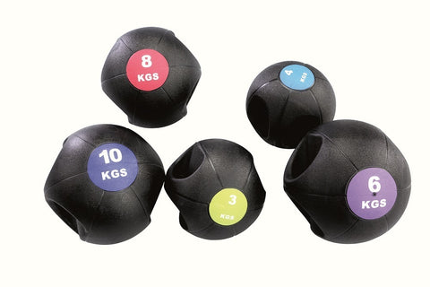 Medizinball mit Griff in den Gewichten 3kg bis 10kg