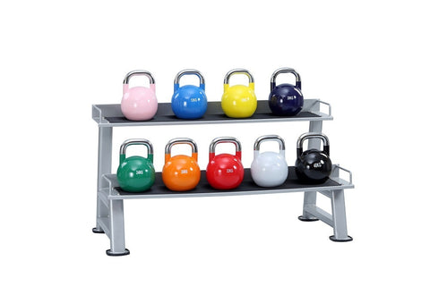 Ablage für Kettlebells grau zweilagig